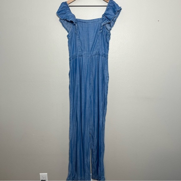 Current Air Anthropologie Women Jumpsuit‎ Small Ruffle Wide Leg Palazzo Casual - Picture 2 of 11